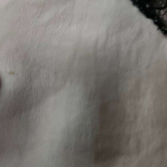 AKA New York Silk Peach/Pink Blouse with Black Lace Sleeves Size Small - Picture 8 of 9